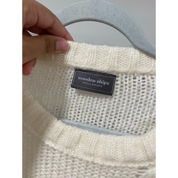 Wooden Ships Mohair Wool Blend Cable Knit Sweater Size XS - Picture 3 of 5